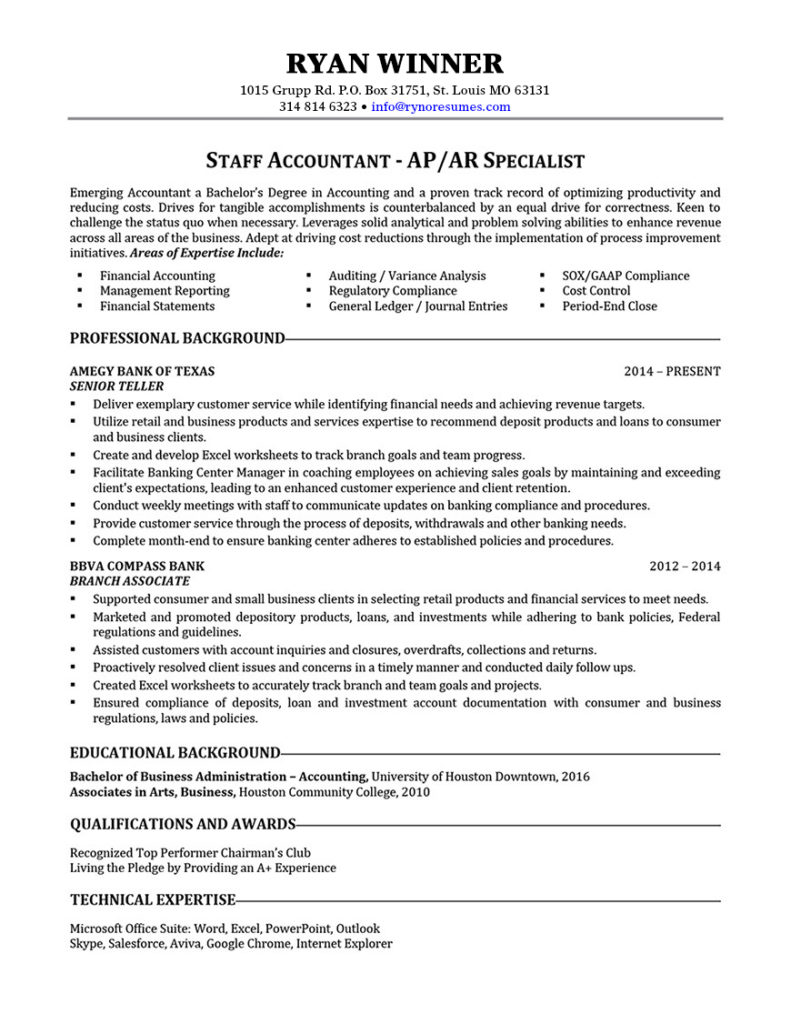 sample Accountant resume